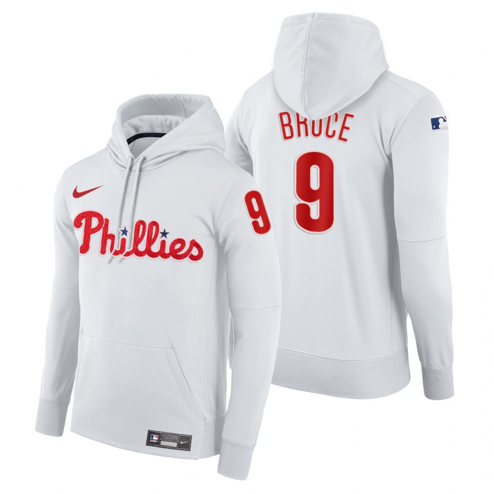 Men Philadelphia Phillies #9 Broce white home hoodie 2021 MLB Nike Jerseys->philadelphia phillies->MLB Jersey